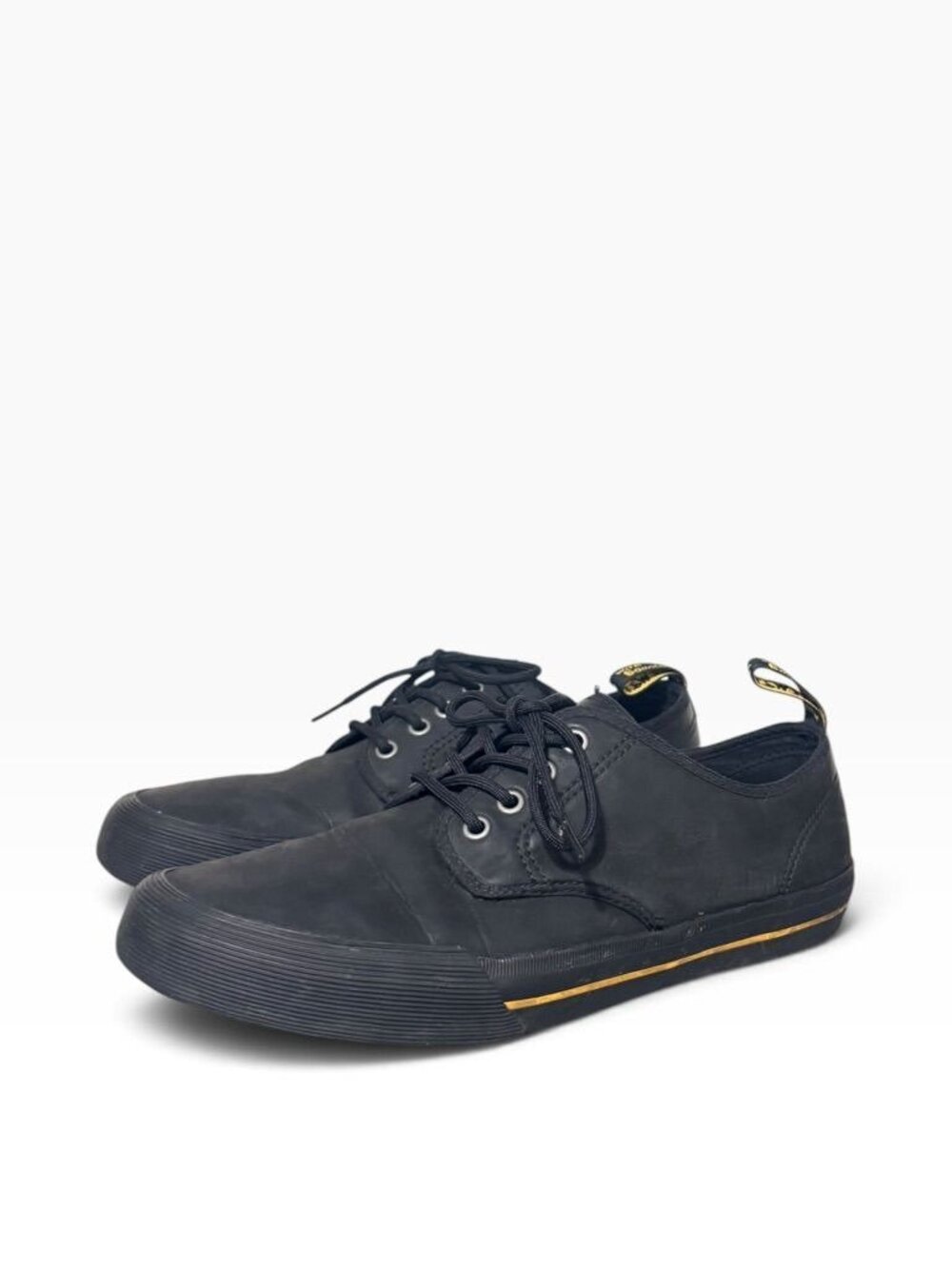 Dr. Martens Pressler Leather Sneaker Black 9 Men 10 Women Lace-Up Low Top
